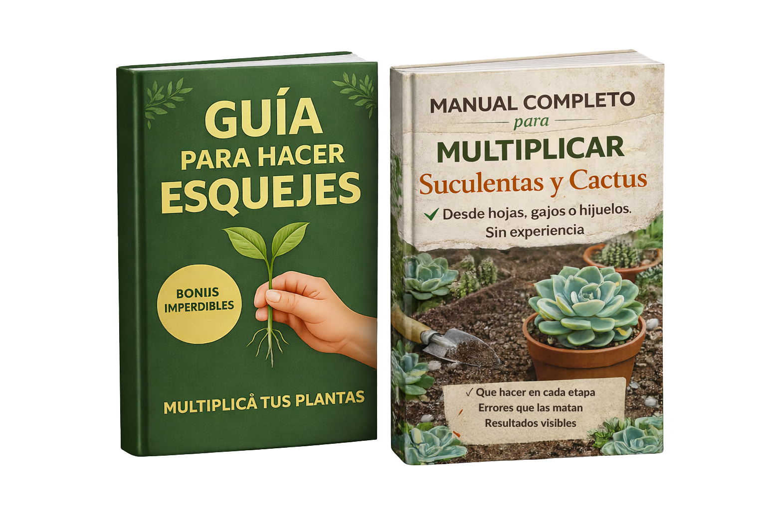 COMBO 2 GUIA PARA HACER ESQUEJES+MANUAL DE MULTIPLICACION DE SUCULENTAS Y CACTUS